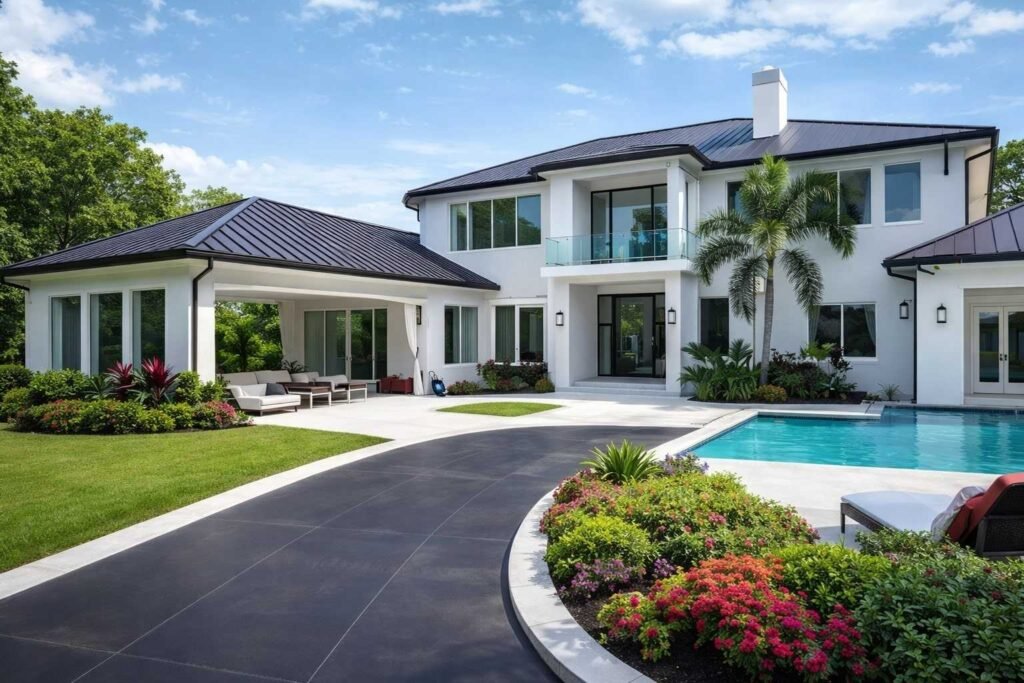 Modern luxury mansion exterior associated with iShowSpeed house