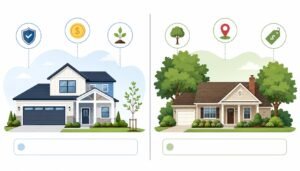 Builder inventory homes vs resale homes comparison graphic