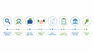 Move in ready home buying process timeline from pre-approval to closing